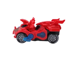Primerox carro Dinossauro Transformável Elétrico com Luz e Música para Crianças Vermelho