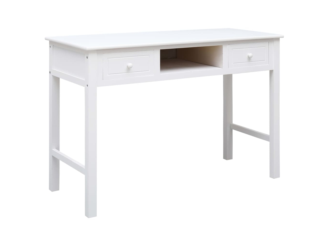 Vidaxl Secretária 110x45x76 Cm Madeira Branco