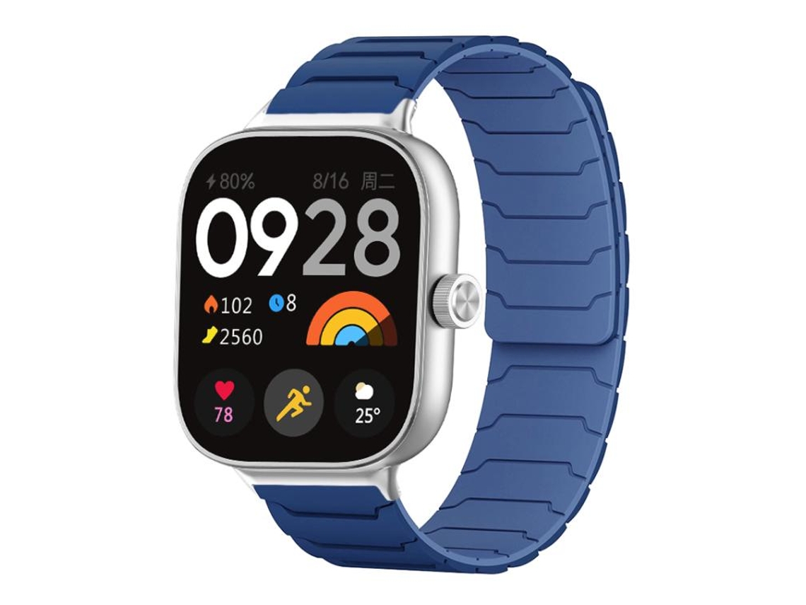 Bracelete Para Redmi Watch 6 / 5 / 4 - Silicone Magnético Azul Marinho