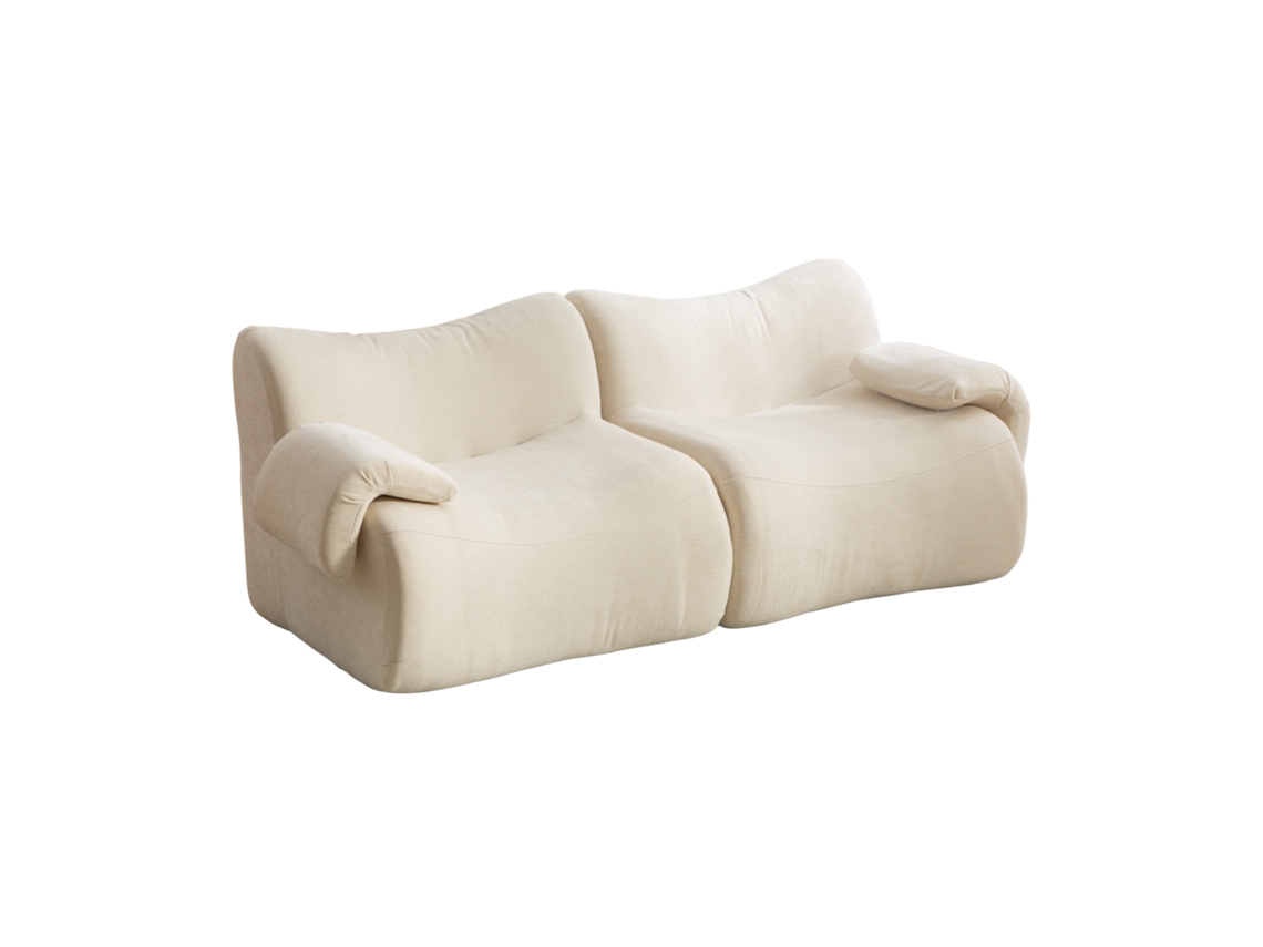 Sofá modular de compressão em chenille com espuma elástica 30D, fácil de mover, antiderrapante, ideal para salas de estar. Implore.