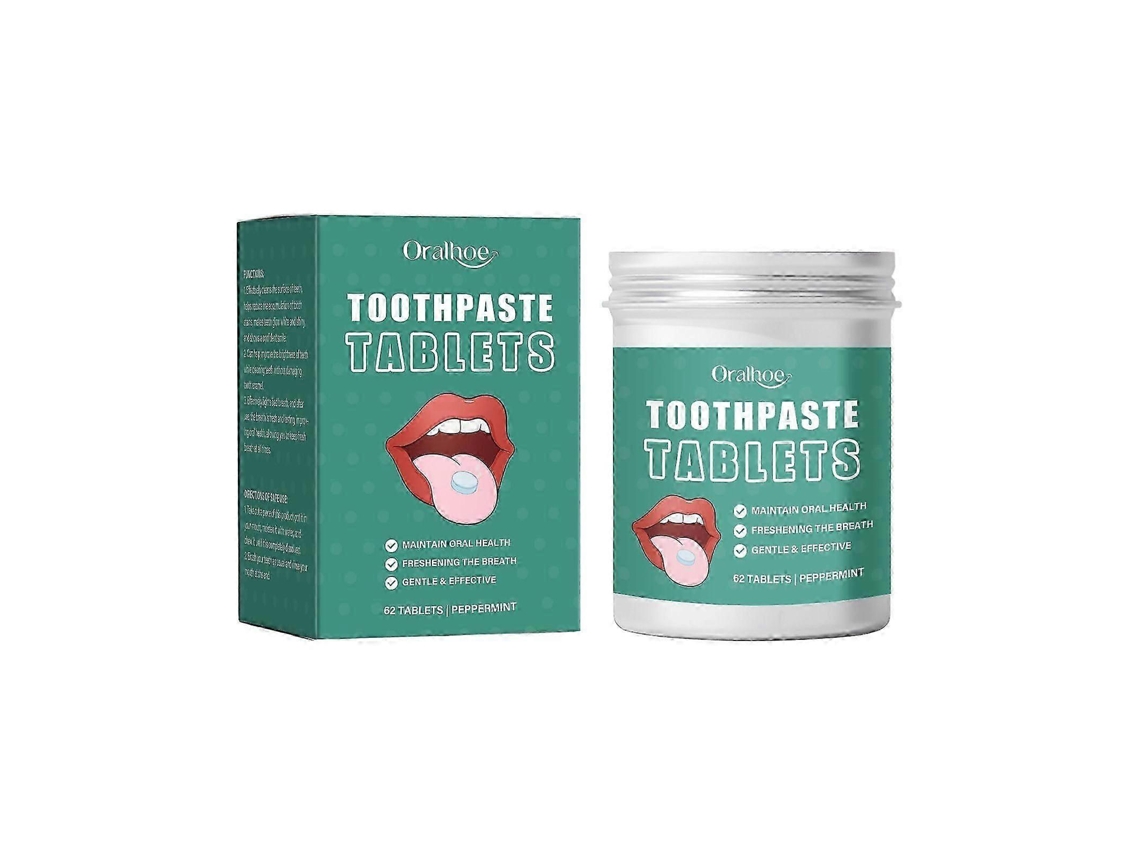 Oralhoe Mint Pasta De Dientes Tableta Mint Pasta De Dientes Sólida Fresh Breath Tableta Masticable Portátil Cuidado Bucal PENGDSJE