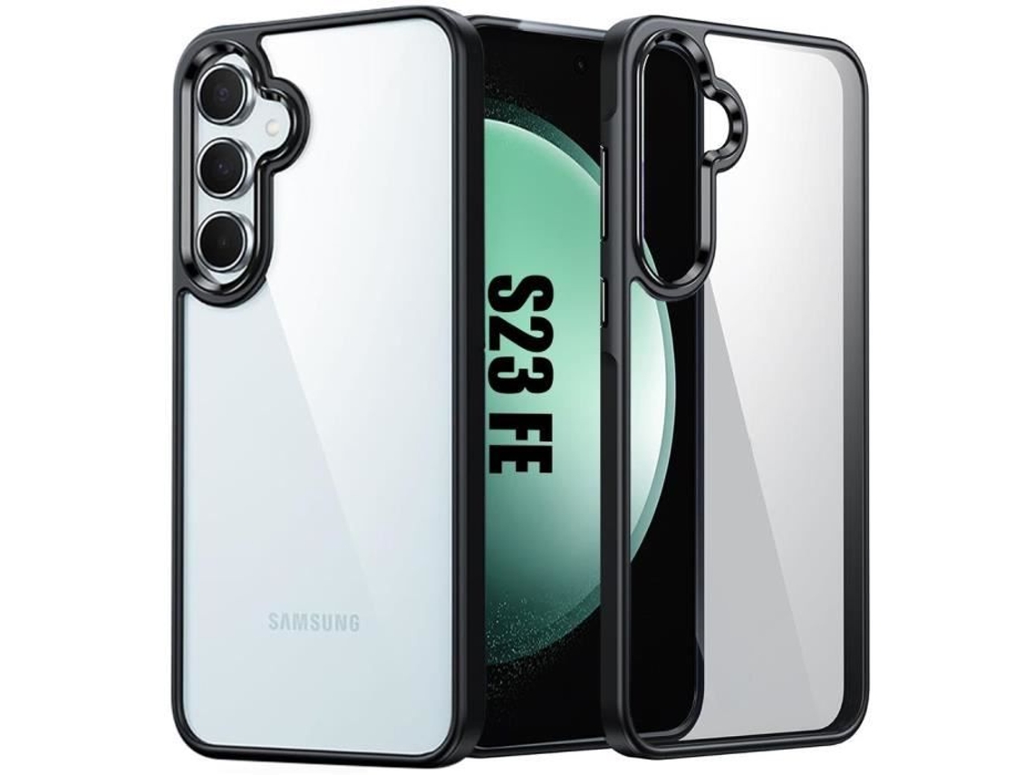 Capa Para À Prova De Choque, Para Samsung Galaxy S23 Fe, Ultrafina, Leve, Silicone Preto