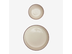 Conjunto de 2 Tigelas em Grés Ronilena Grés Tapioca Bege Castanho SKLUM