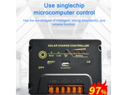 Yuru controlador Solar 20a Regulador de Bateria 12v/24v Identificação Automática com Saída Usb 5v