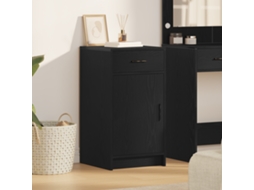 Aparador de roble negro 40x41x75 cm Madera de ingeniería