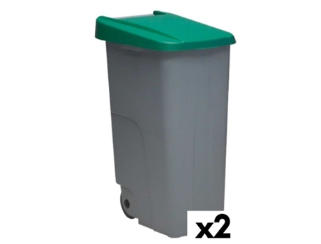 Caixote do Lixo com Rodas Denox 85 L Verde 58 x 41 x 76 cm