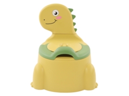 Mali vaso Sanitário Infantil Dinossauro Moderno Ergonômico com Base de Borracha Amarelo