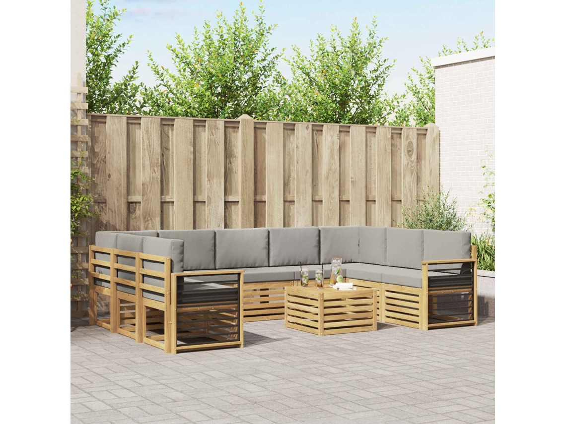 Vidaxl Conjunto De Sofás Para Exterior 10 Unid. Poliéster
