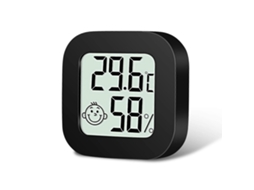 Termômetro E Higrômetro De Ambiente (1 Unidade), Mini Medidor Digital De Temperatura E Umidade, Higrômetro Preciso Com Visor Lcd Nítido E Ícones.
