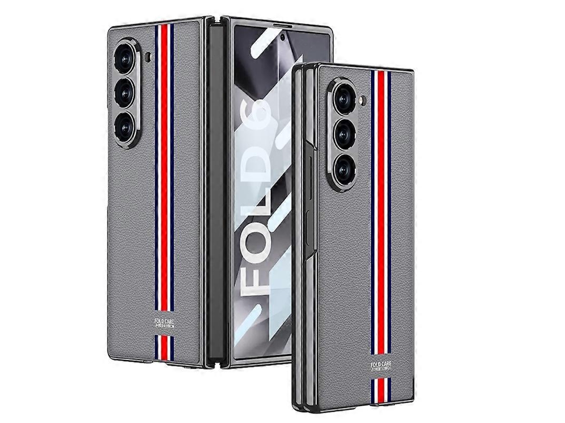 Capa De Celular Gkk Com Revestimento Integrado Em Couro E Cobertura Total Para Samsung Galaxy Z Fold6