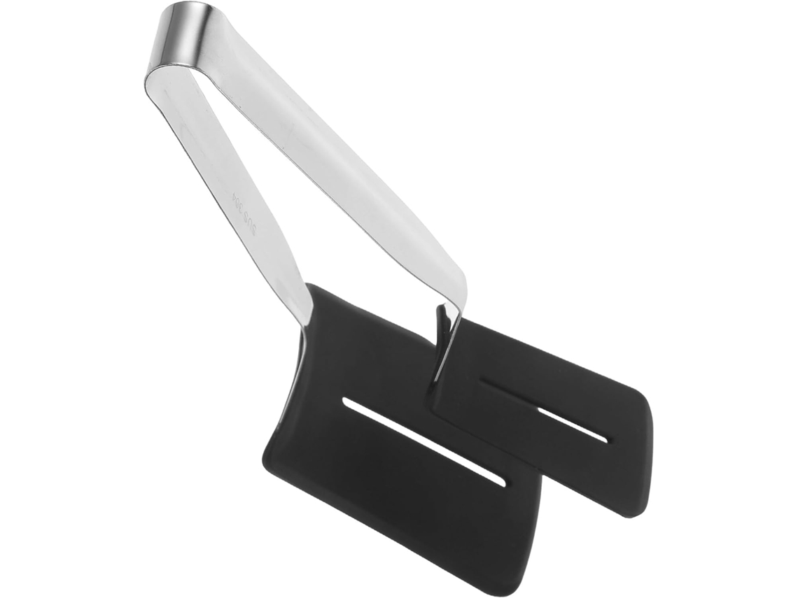 Pinça Para Grelhar Yarnow Em Aço Inoxidável 304com Pontas De Silicone Pretas, Acessório De Cozinha Grosso E Alongado