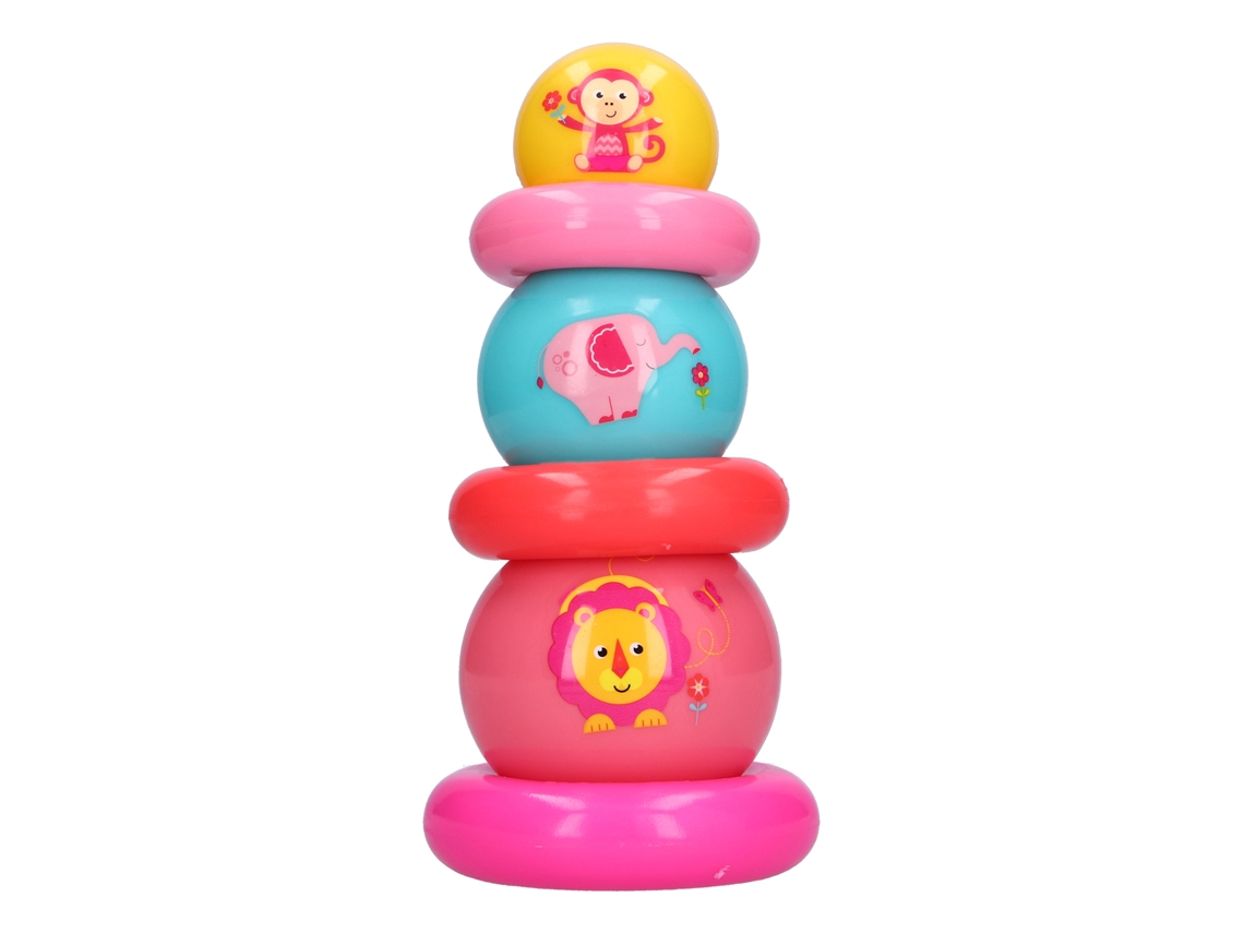 Primerox brinquedo Educativo de Bola de Empilhar Colorida Infantil com Personagens Cartoons