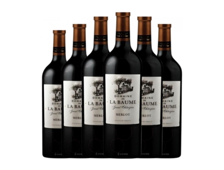 Vinho DOMAINE DE LA BAUME Thermes Tinto Cabernet Sauvignon Vin de Pays d'Oc Crianza (0.75 L - 6 Unidades)