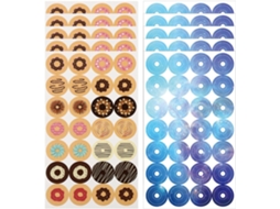 Adesivos De Reforço Para Furos Uonlytech, 10 Pacotes, Adesivos Em Formato De Mini Donut E Círculos Decorativos, Papel