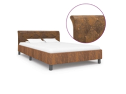 Bed Frame, Bed Frames Vidaxl Marrom Couro Artificial (120 X 200 Cm)