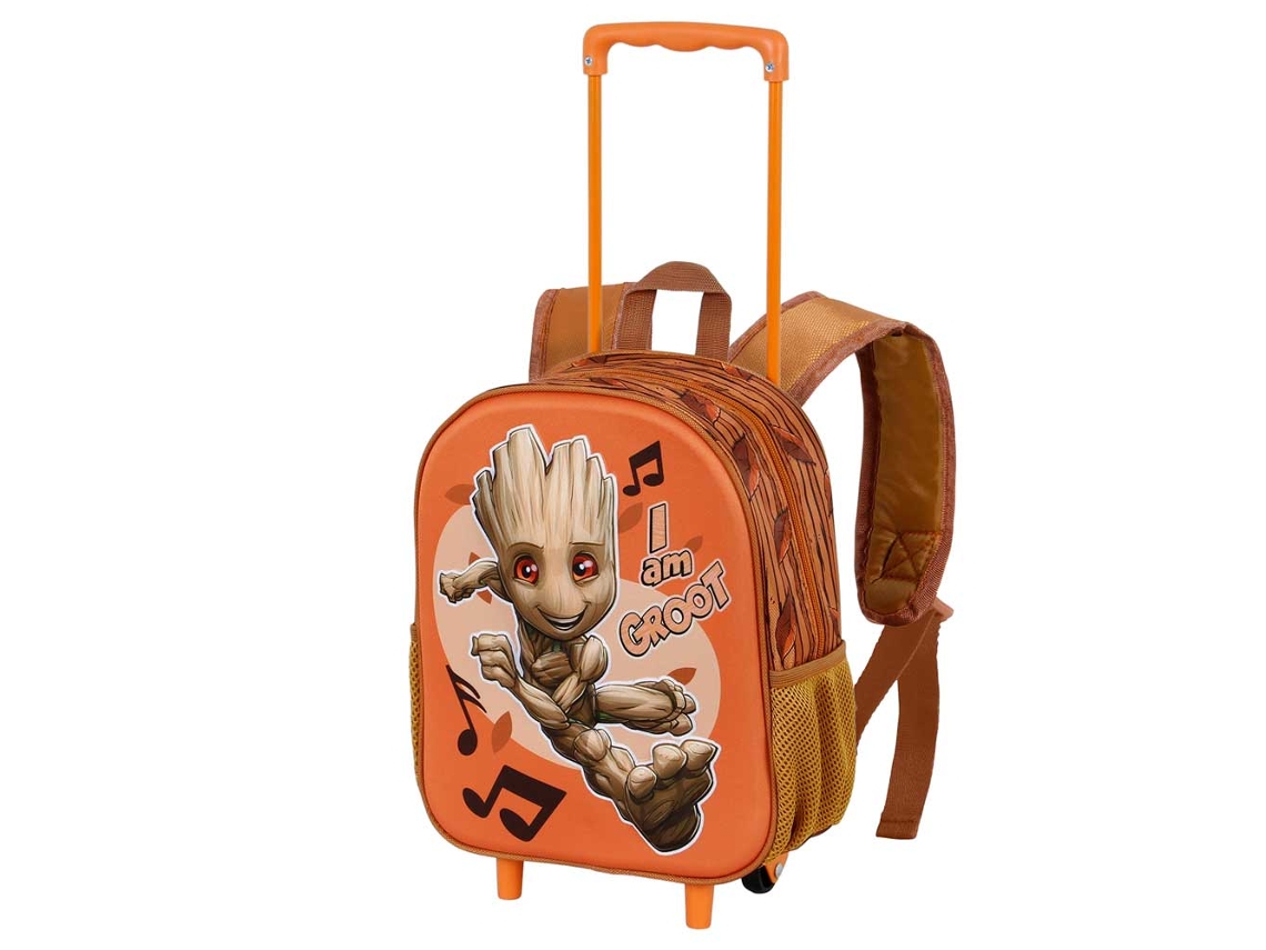 Mochila KARACTERMANIA I Am Groot Soundtrack 3D com Rodas Pequena Multicolorido