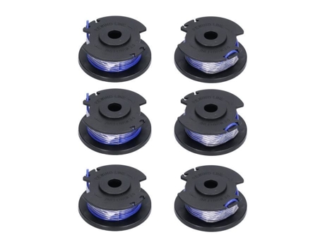 Carretel de aparador Dilwe 6 peças de substituição de linha de carretel de cortador para cortador de grama Ryobi 18V 24V 40V DILWE