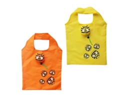 Sacolas de Compras Reutilizáveis ​​e Dobráveis ​​em Formato de Abelha, Cores Sortidas, 50 X 38 X 0,2 Cm . GOKOCO (2 Unidades)