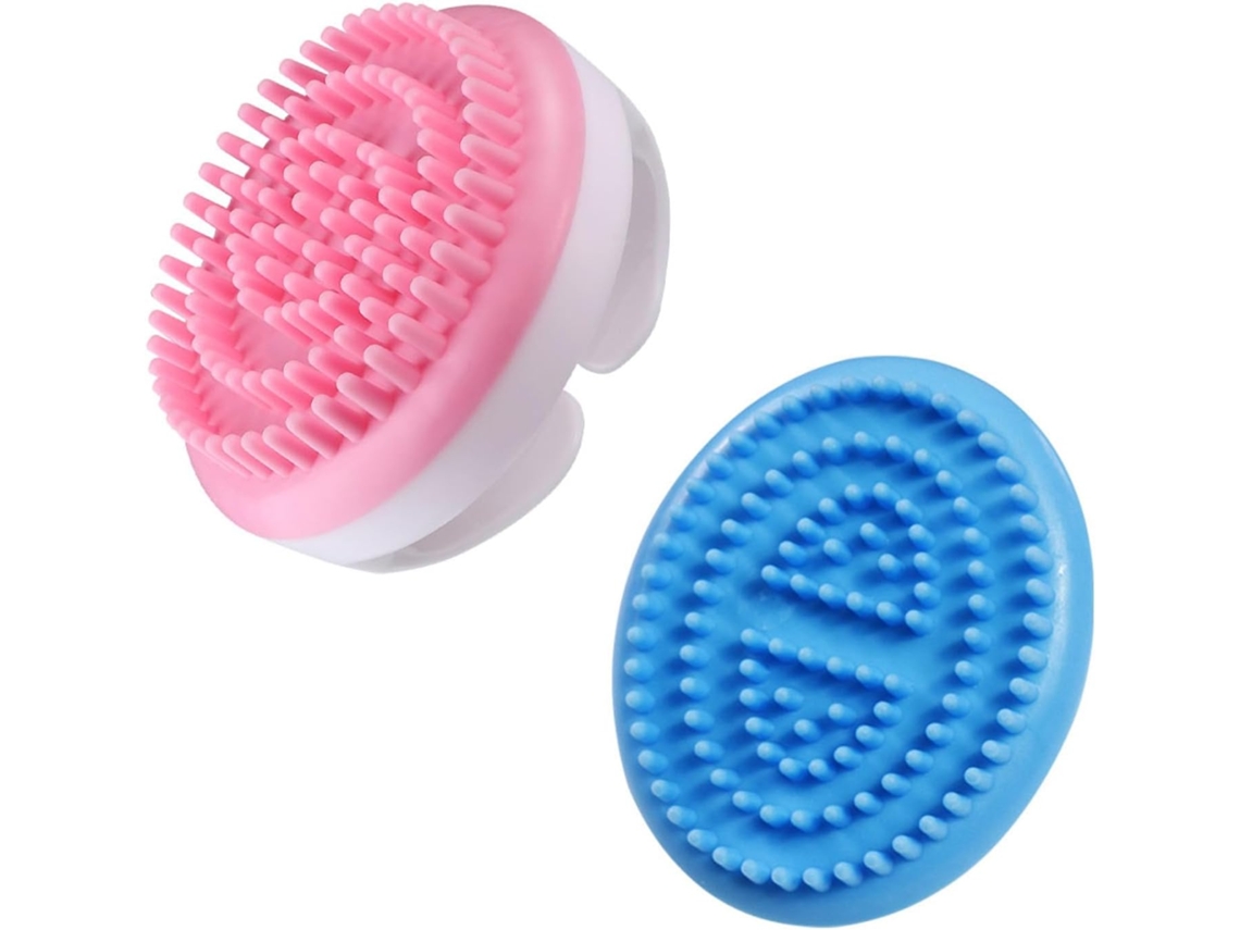Conjunto De 2 Escovas Massagem Corporal Esfoliantes Plástico Ipetboom Para Banho E Shampoo, Ferramenta De Cuidados