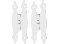 Dobradiças Uonlytech De Ferro Branco Estilo Antigo Para Portas Armários E Caixas Madeira, Com Desempenho Confiável 2 Unidades