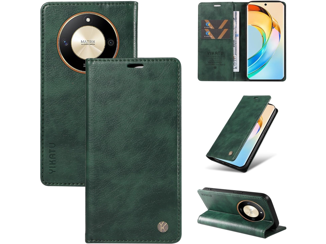 Capa Para Honor X9b Magic 6-lite X50, Capa Carteira Flip Em Couro Pu Resistente A Impactos Choques Porta Cartões Com