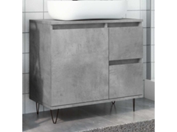Vidaxl Armário Lavatório Wc 65x33x60cm Deriv. Madeira Cinzento Cimento