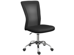 Cadeira de Escritório de Malha Giratória sem Apoio para Braços 43x58x90cm Preto BTFORUS