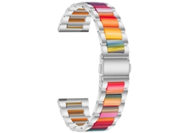 Bracelete Aço Inoxidável + Resina Opala para Garmin Tactix 7 Standard Edition