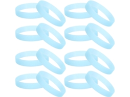 Iplusmile - Conjunto de 40 Pulseiras de Silicone Azul Luminescente, Ajustáveis e à Prova d'Água, para Uso Doméstico e Feminino
