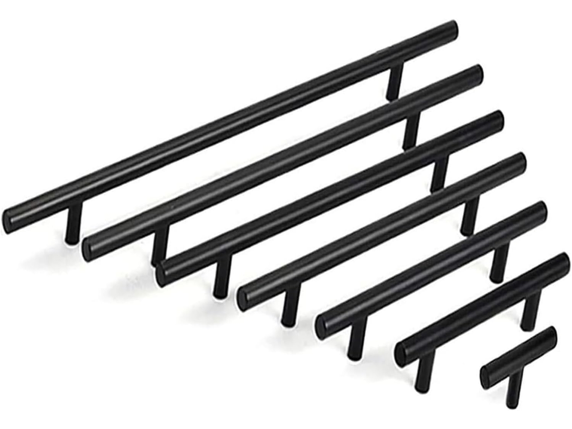 Conjunto De 6 Puxadores Para Armário Cozinha, Em Aço Inoxidável, Com Formato De Barra Em T, Ideais Para Gavetas, Guarda