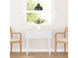 Vidaxl Mesa De Jantar Madeira Seringueira Maciça Branco