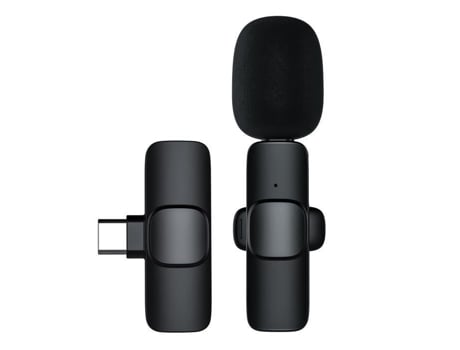 Microfone de lapela sem fio Dodocool M21 Plug & Play Tipo C, mini microfone clip-on para PC e laptop, com cancelamento de ruído para V