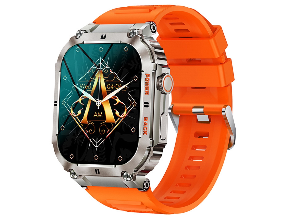 Smartwatch Masculino Chamadas Bluetooth Tela 1.96 100+ Modos Bateria 400Mah NEVEANCE
