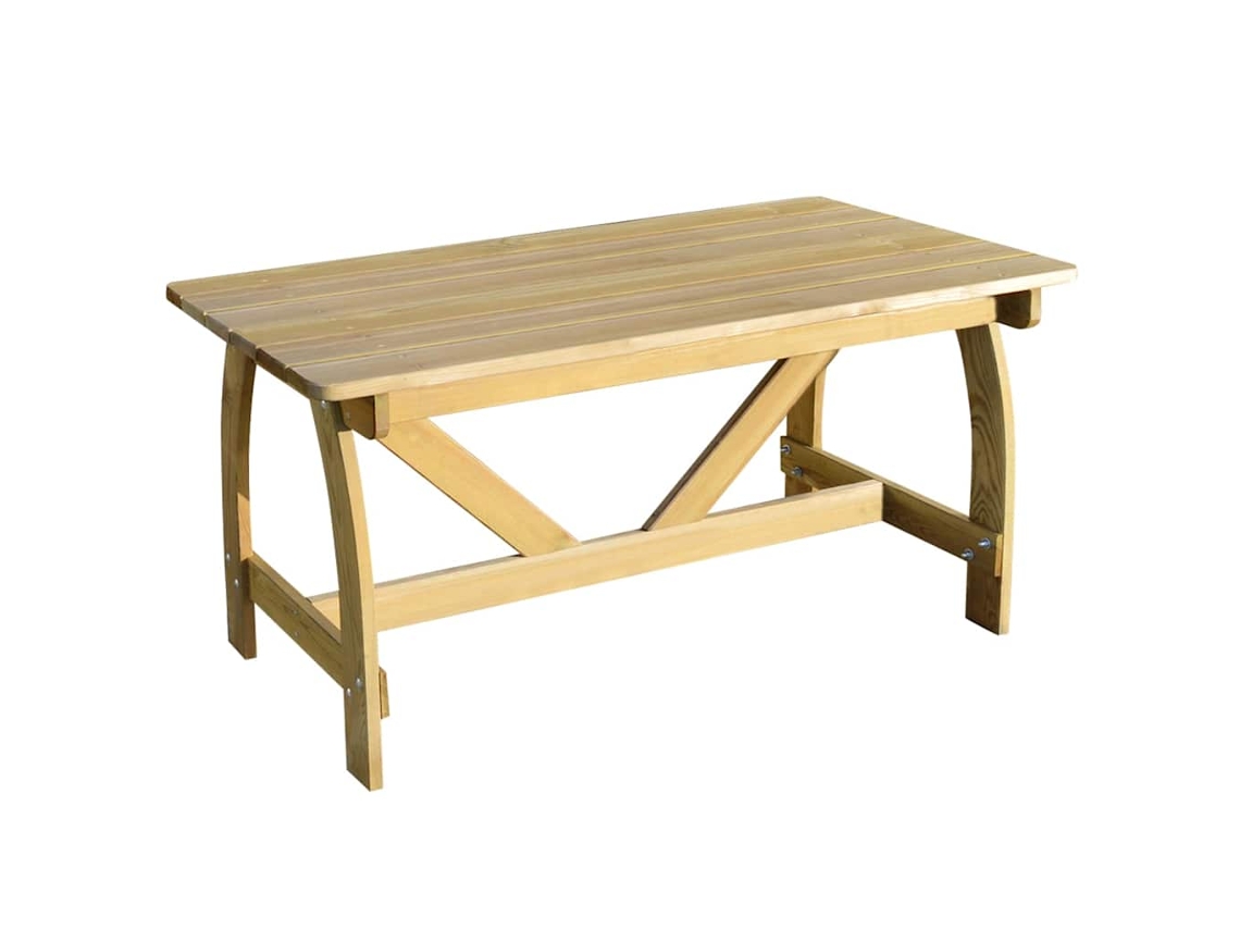 Vidaxl Mesa De Jardim 150x74x75 Cm Madeira De Pinho Impregnada