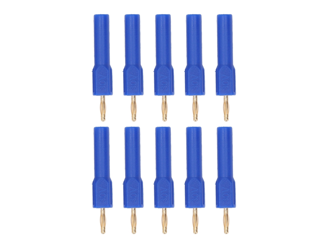 Adaptador 2mm-4mm Macho-fêmea Dourado 30v Azul