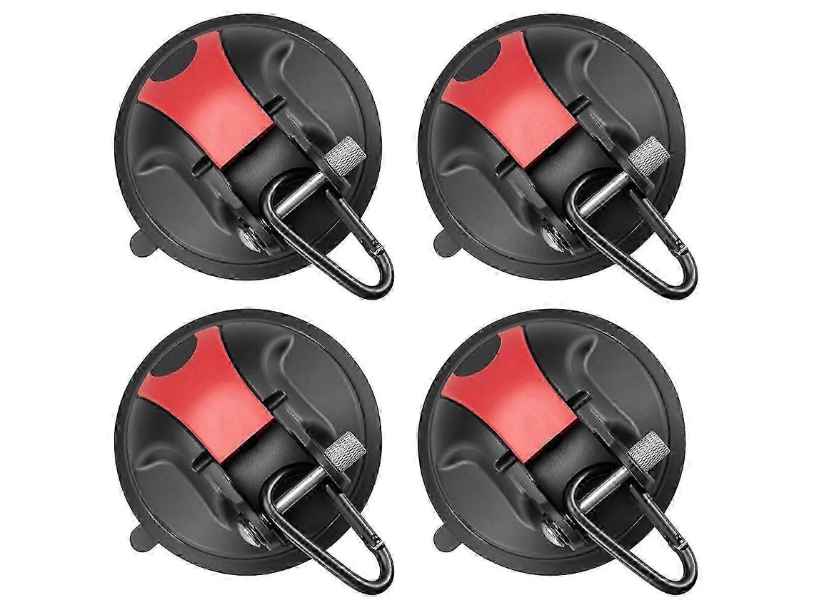 Conjunto De 4 Ganchos Com Ventosa Alta Resistência Para Camping, Carro, Trailer E Janela, Ganchos Com Ventosa De Alta Resistência Para Pendurar