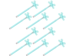 Conjunto De 10 Canetas Gel Plástico Azul Happyyami Para Uso No