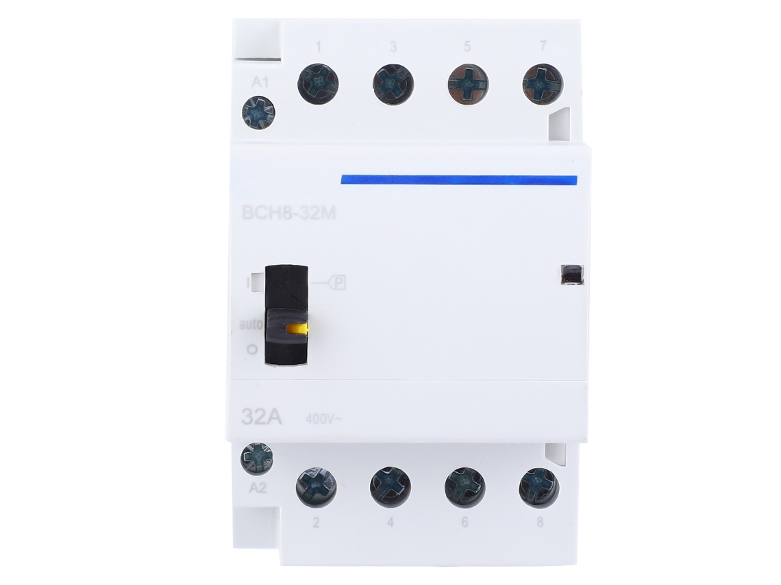 Contacto Ac Modular 4p 32a 230v Bch8 32m Hogar Con Interruptor Manual (2no2nc) com S/MARCA