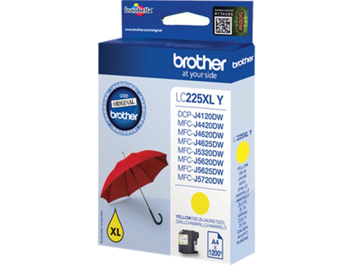 Tinteiro BROTHER LC225XL Amarelo (LC225XLYBP)