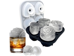 2026altiro-1 Pacote De Forma De Rosa E Coração Para Esfriar Drinks, Cocktails, Uísque, Bourbon E Sucos Caseiros (preto)