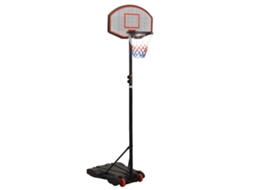 Vidaxl Tabela De Basquetebol 216-250 Cm Polietileno Preto