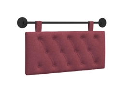 Conjunto 1 Cabeceira Suspensa Vidaxl Vermelho Tecido (100 X 55 X 7 Cm)
