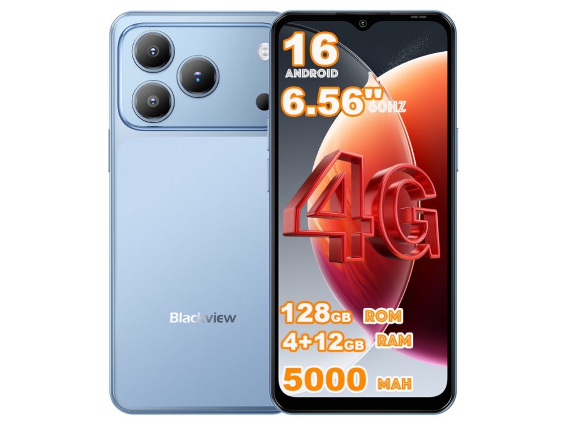 Smartphone Blackview Wave 7c 4g 6.56" 4gb 128gb 5000mah Android 16 Dual Sim Azul