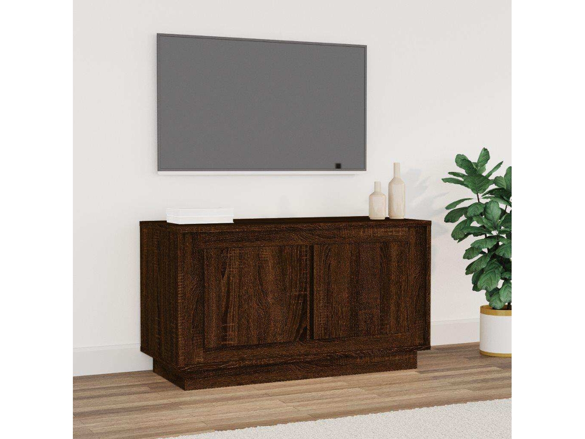 Vidaxl Móvel De Tv 80x35x45 Cm Derivados De Madeira Carvalho Castanho
