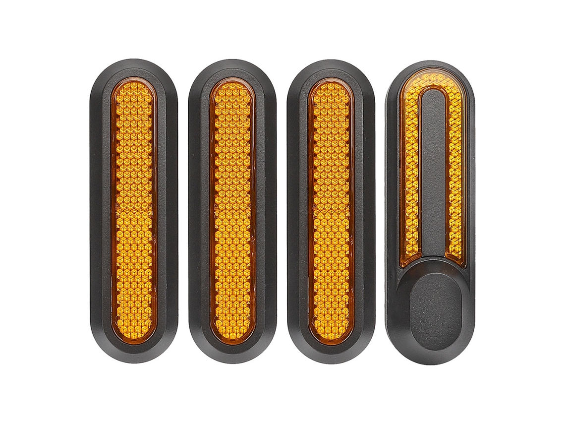 Jogo De 4 Capas Decorativas Com Faixas Reflexivas Para Rodas De Scooter Elétrico Compatível Com M365/pro/pro2/1s/lite/g30 Max