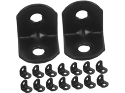 Conjunto De 100 Cantoneiras Ferro Pretas Para Prateleiras E Armários Parede Fabricadas Em Metal Resistente