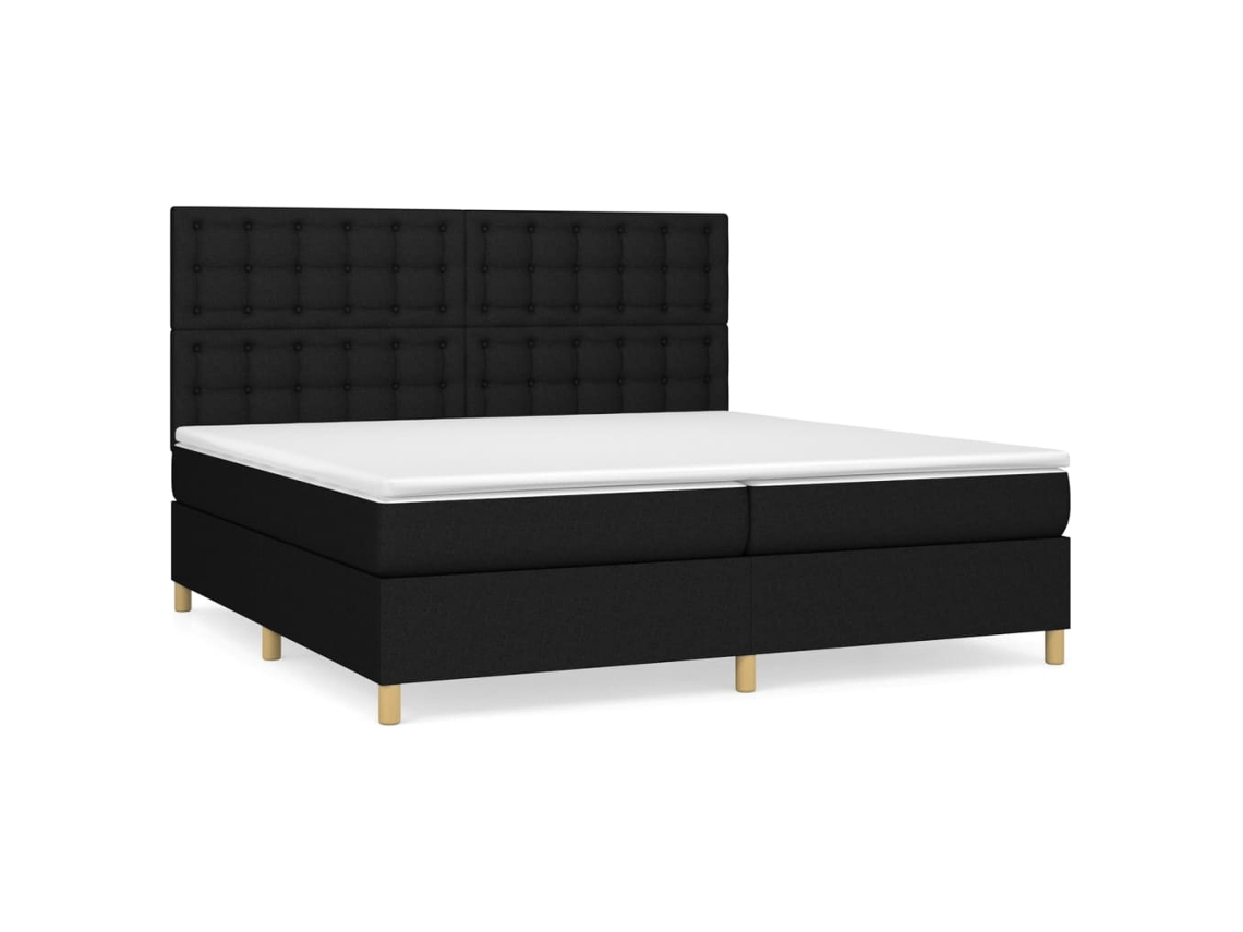 Box Spring Bed, Box Spring Beds Vidaxl Preto Tecido (200 X 200 Cm)