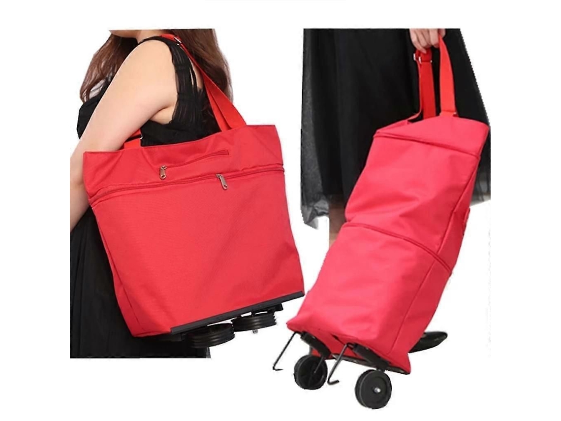Bolsa, Carrinho de Compras Vermelho, Pequeno Mulheres Comprar Saco Pingente vermelho GOKOCO