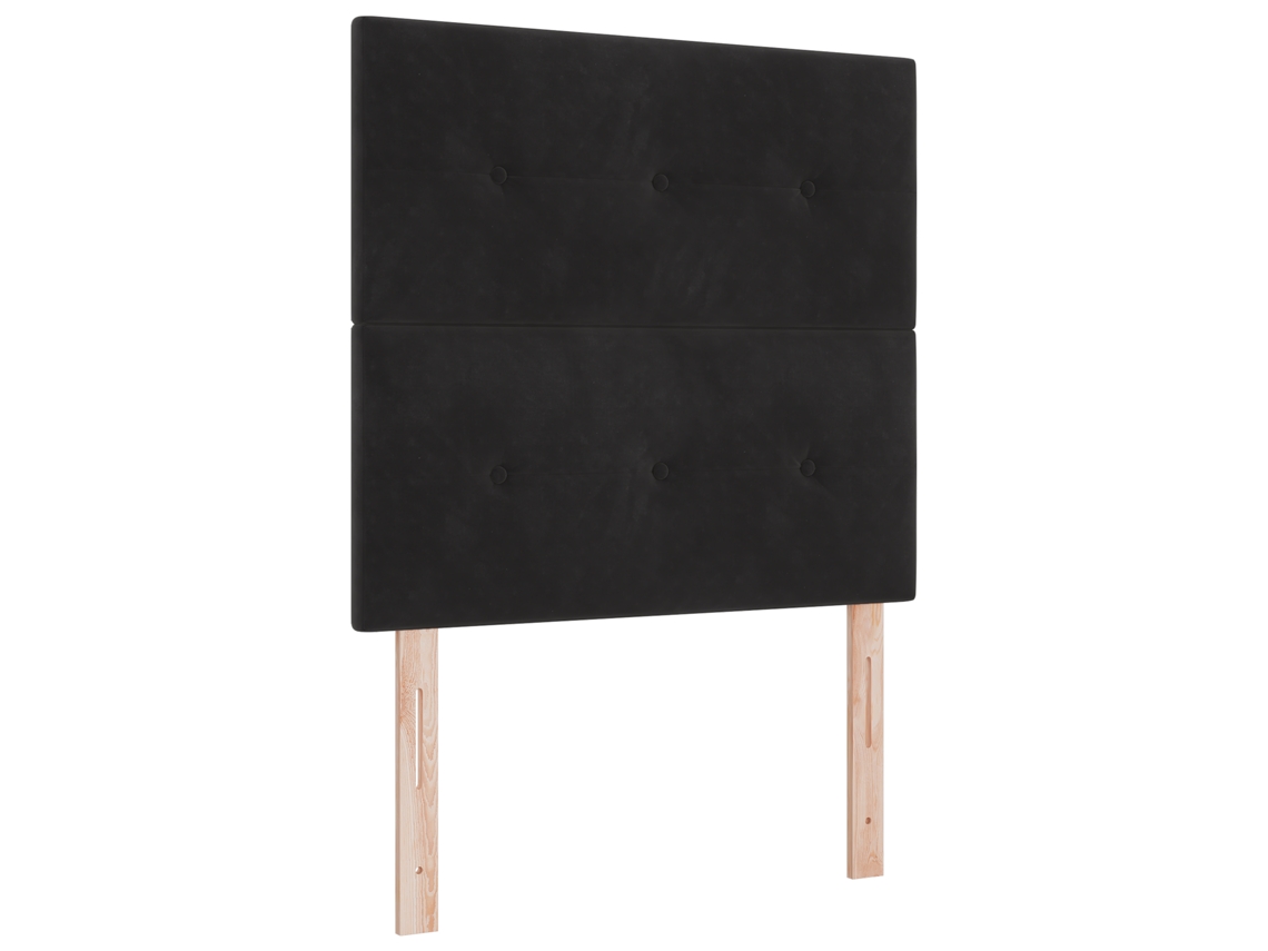 Conjunto 1 Cama Box Vidaxl Preto Veludo (100 X 200 Cm)