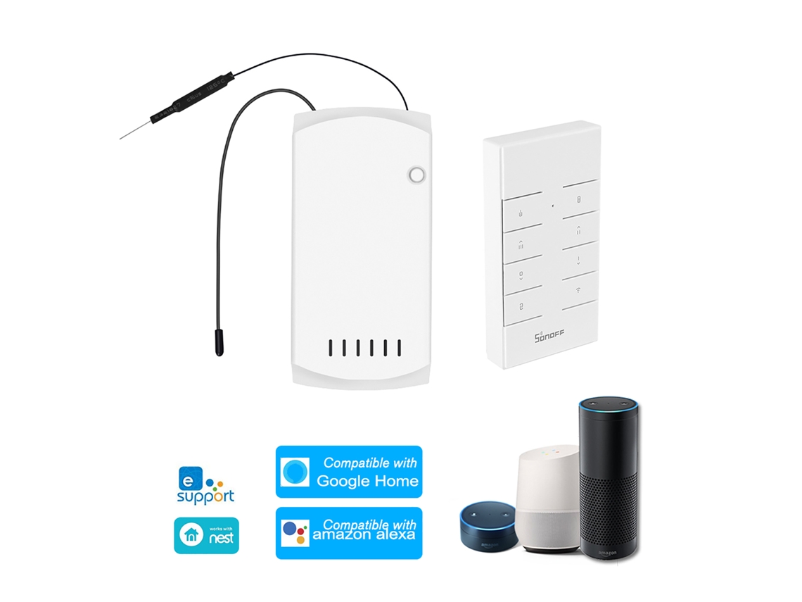 Laxiscreed Interruptor Control. Para Ventilador De Teto E Luz Sonoff Ifan03+rm433, Tecnologia De Conexão Inteligente